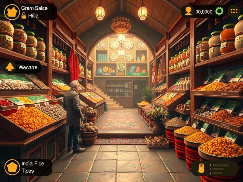 Spice Enigma Explorer puzzle solving interface with Indian motifs