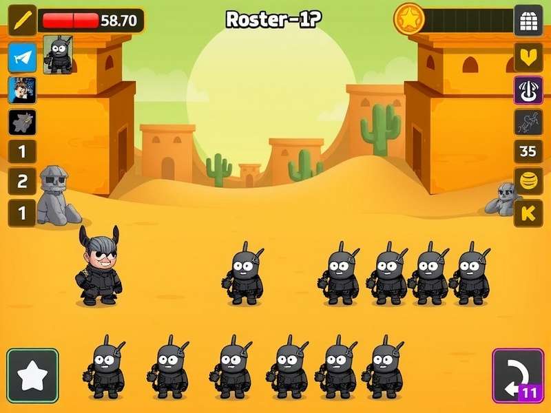 Desert Minion Challenge strategy guide showing combat formations