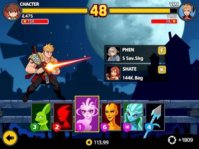 Pixel Fighters Universe character abilities showcase