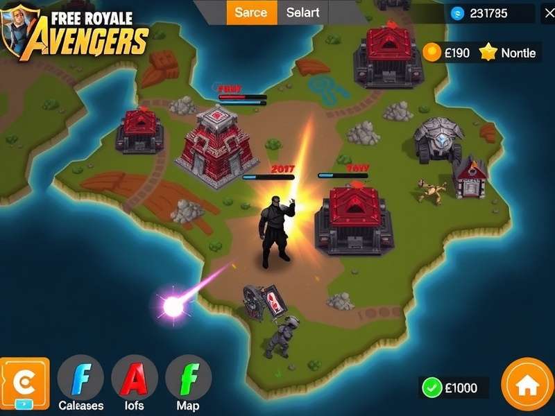 Free Fire Royale Avengers gameplay screenshot showing character in combat
