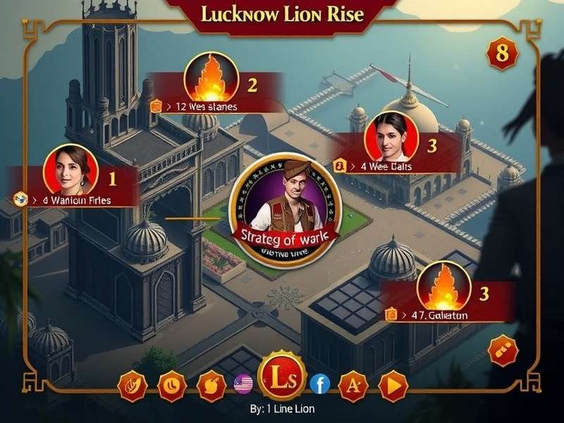 Lucknow Lion Rise gameplay interface showing strategic elements