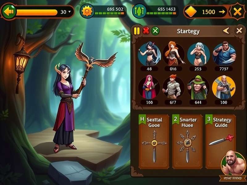 Strategy guide illustration showing combat techniques in Mystic Nutmeg Escapade