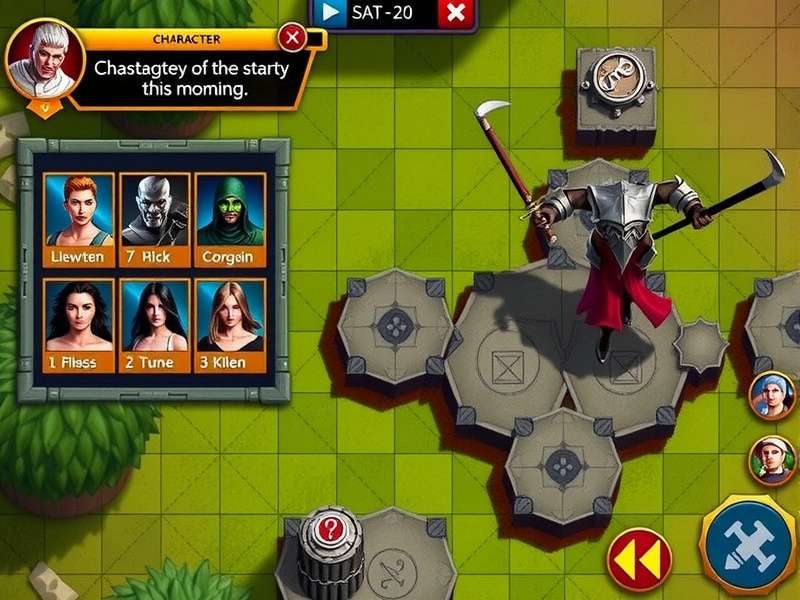 Saffron Combat Heroes character selection screen