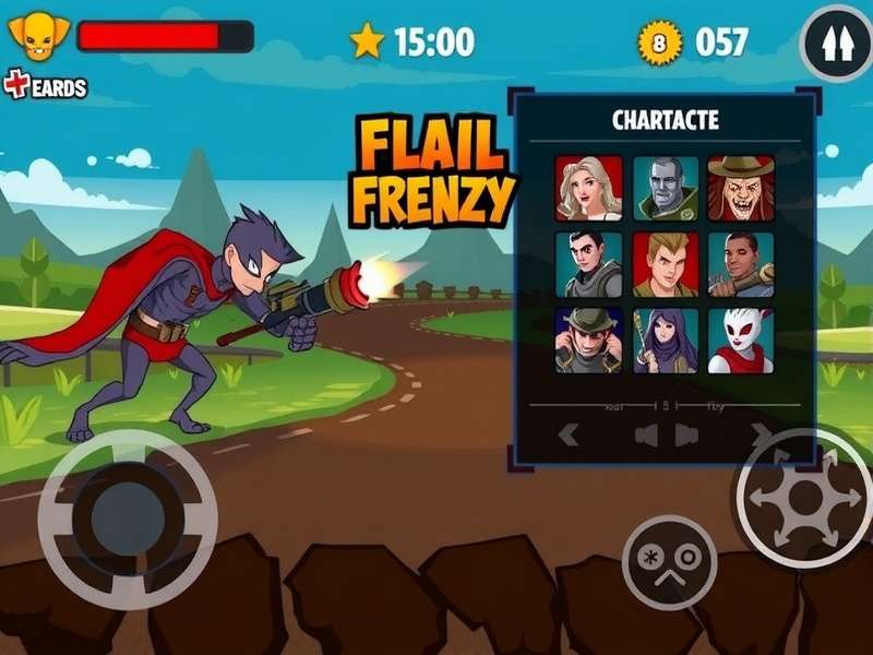 Fierce Flail Frenzy control interface and HUD