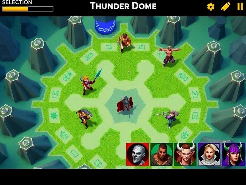 Thunder Dome battle arena map showing strategic points