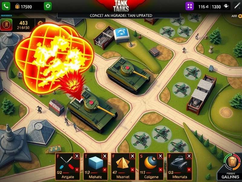 Tank Master Pro gameplay screenshot showing intense tank battle