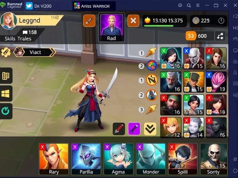 Anise Legend Warrior skill tree and customization interface