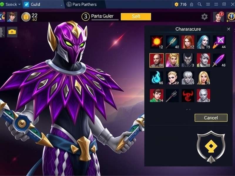 Parra Panthers Champion Deluxe character customization interface