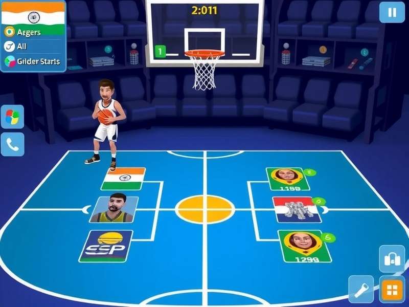 Dribble Wizard India gameplay screenshot showing basketball action