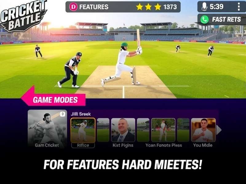 Cricket Supreme Battle features showcase