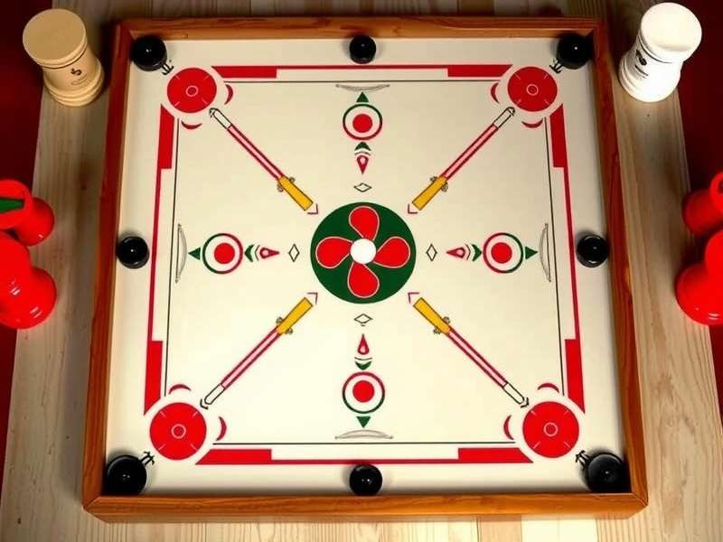Carrom Turbo Blitz Ace game board setup