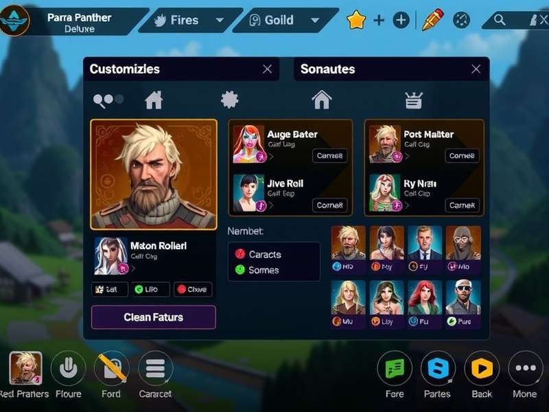 Parra Panthers Champion Deluxe gameplay screenshot showing character selection