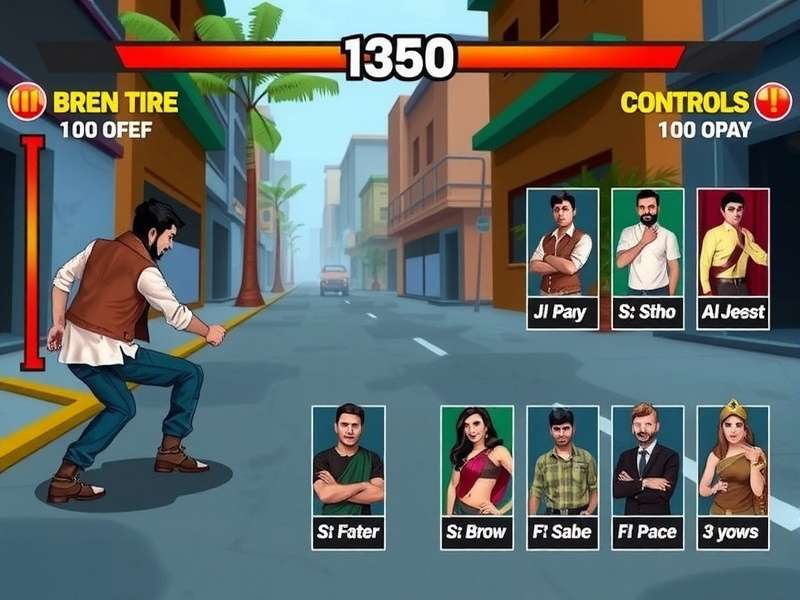 Basti Blockbuster Hero gameplay screenshot showing character in Indian urban setting