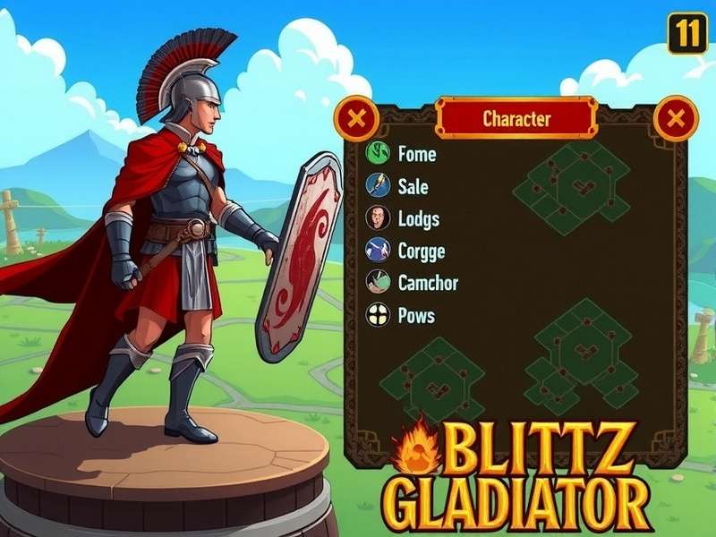 Blitz Gladiator strategy map showing tactical positions