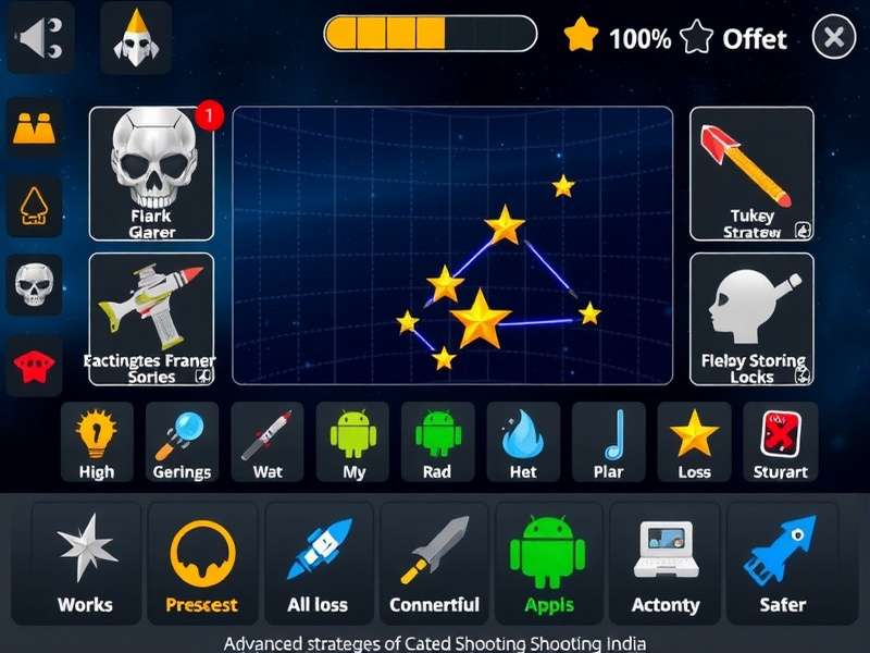 Shooting Stars India gameplay interface showing various features and controls