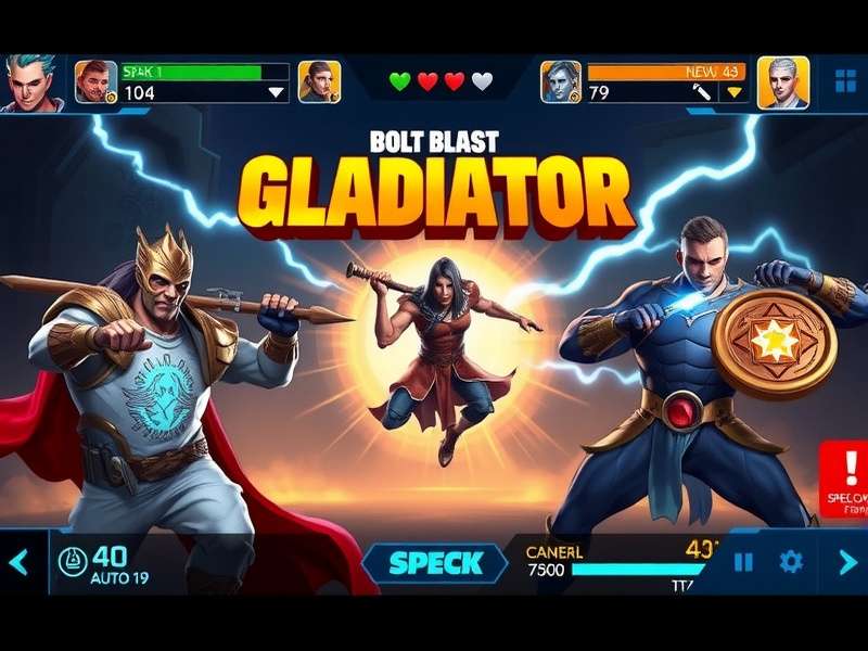 Bolt Blast Gladiator character abilities and special moves demonstration
