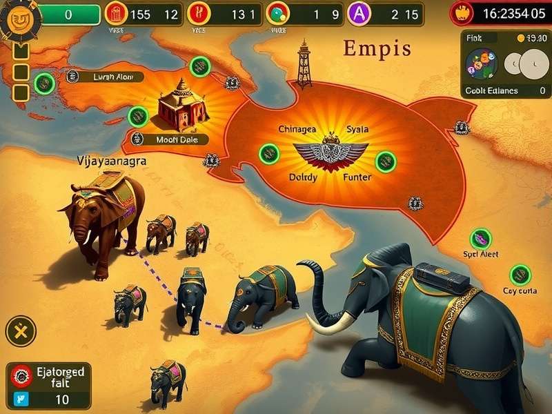 Historical map of Vijayanagara Empire expansion