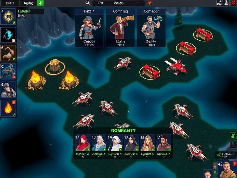 Commander selection screen in Pepper Apex Commander