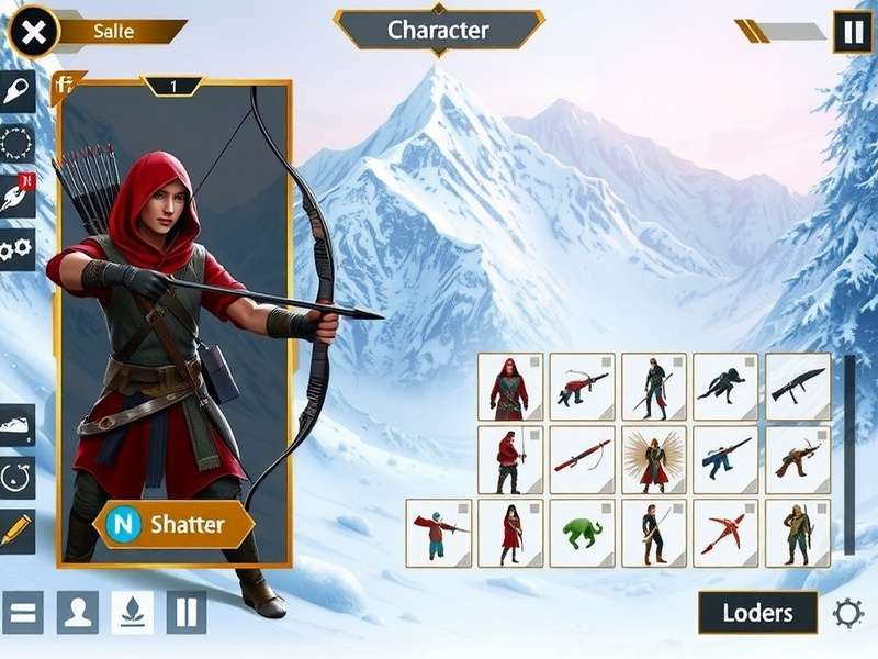 Snowstrike Archer character selection screen showing diverse archer options