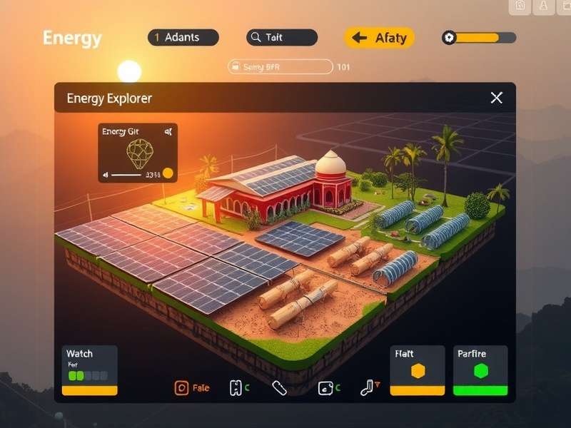 Energy Explorer gameplay interface showing renewable energy management