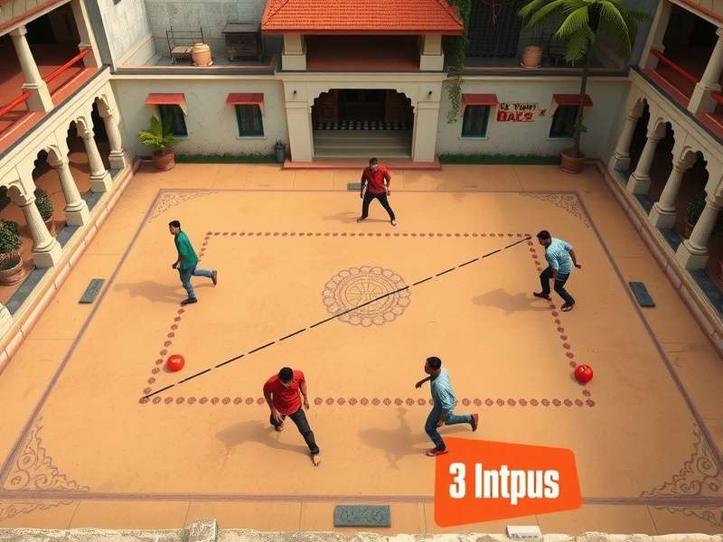 Traditional Patna Prowlers Punch gameplay in an Indian courtyard