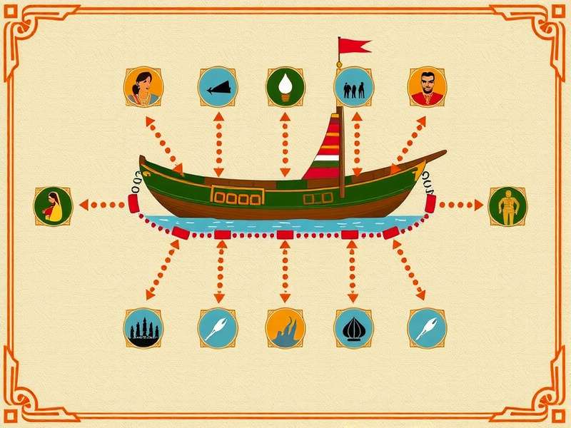 Cardamom Success Sail card game setup with traditional Indian elements