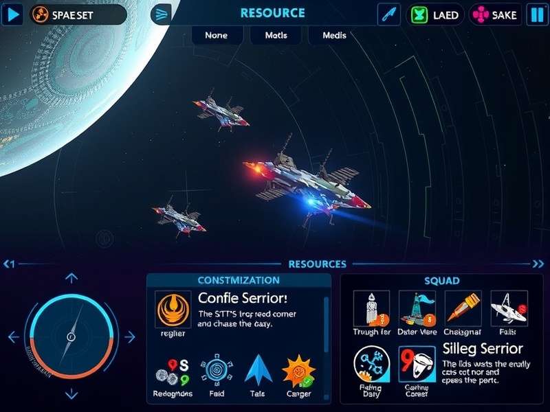 Stellar Skirmish Squads gameplay screenshot showing space battle