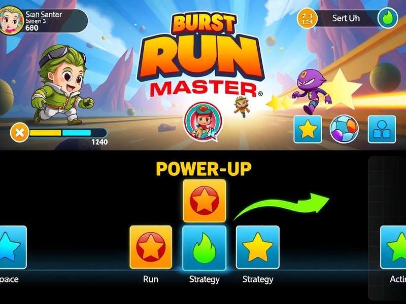 Burst Run Master character selection screen showing diverse avatars