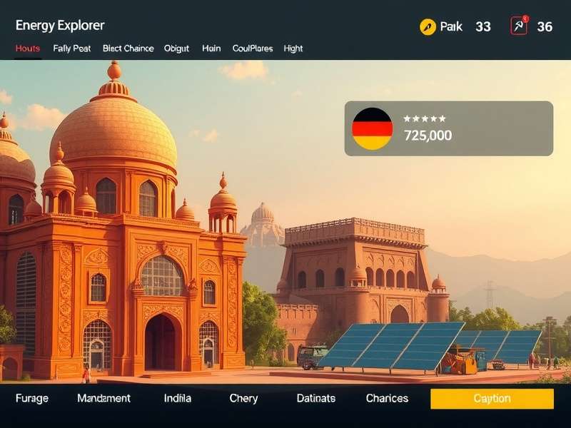 Energy Explorer cultural elements showing Indian architecture and landscapes