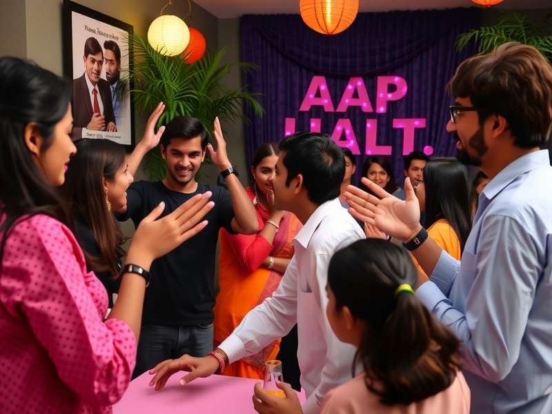 People playing Bollywood Charades at a party