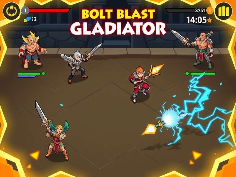 Bolt Blast Gladiator gameplay showing combat mechanics and electrical effects