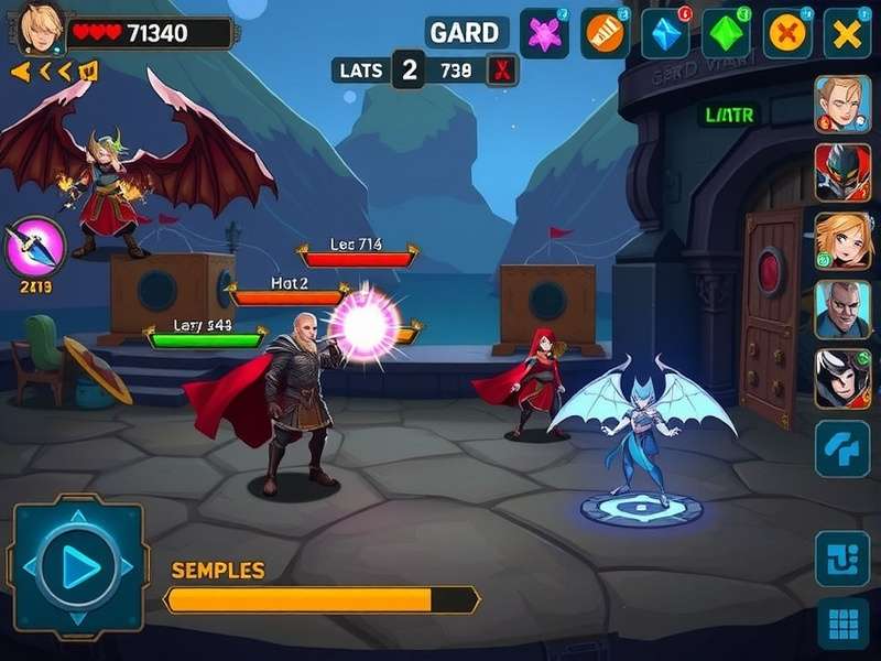 Diamond Demon Quest combat scene with special effects