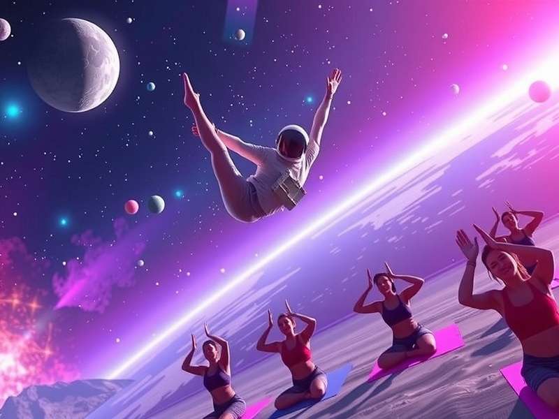 Yoga Rocket Rush community event with people practicing yoga together