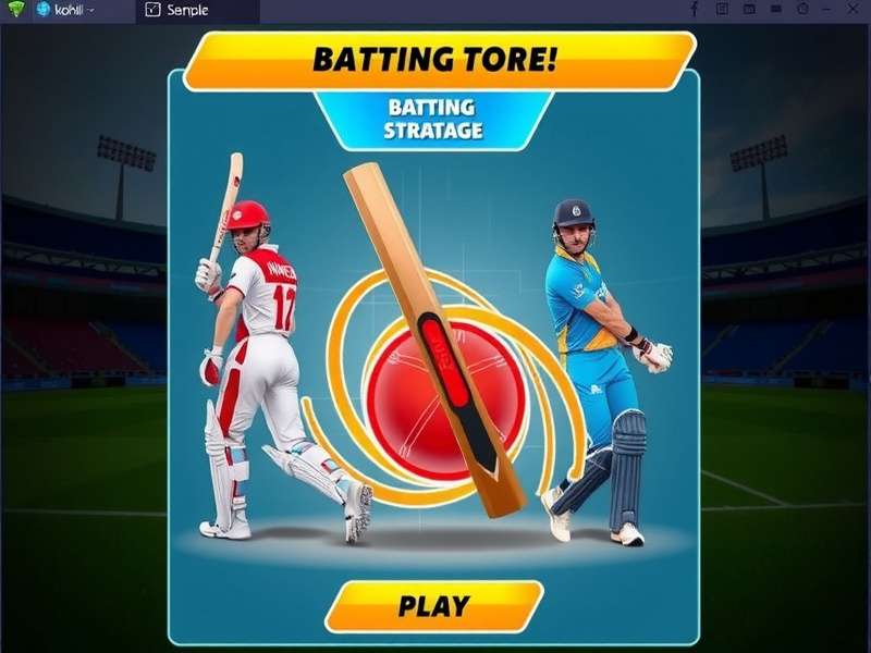Kohli Blasters gameplay screenshot showing batting interface