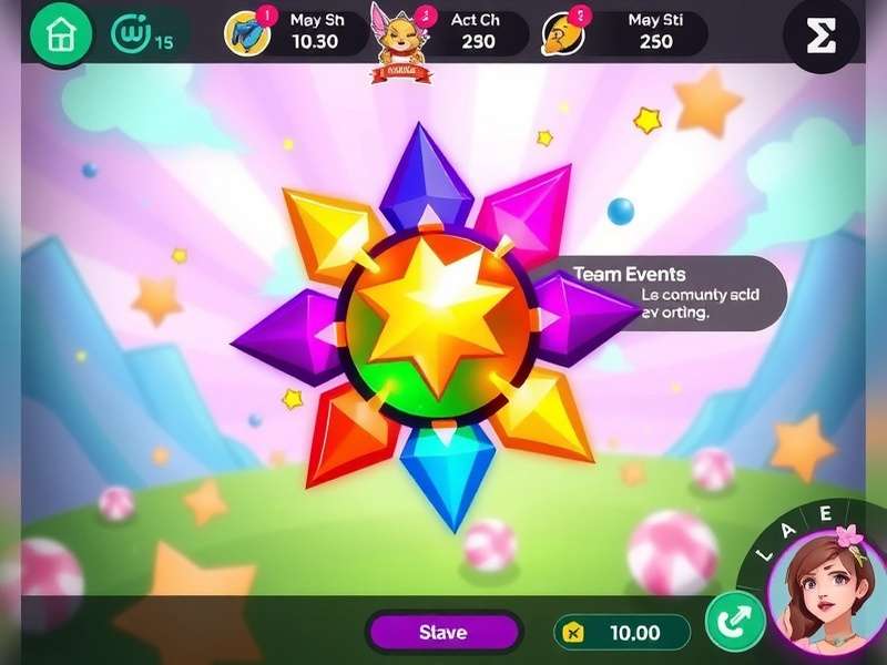 Spinel Sparkle Spin social features showing community interaction and team events