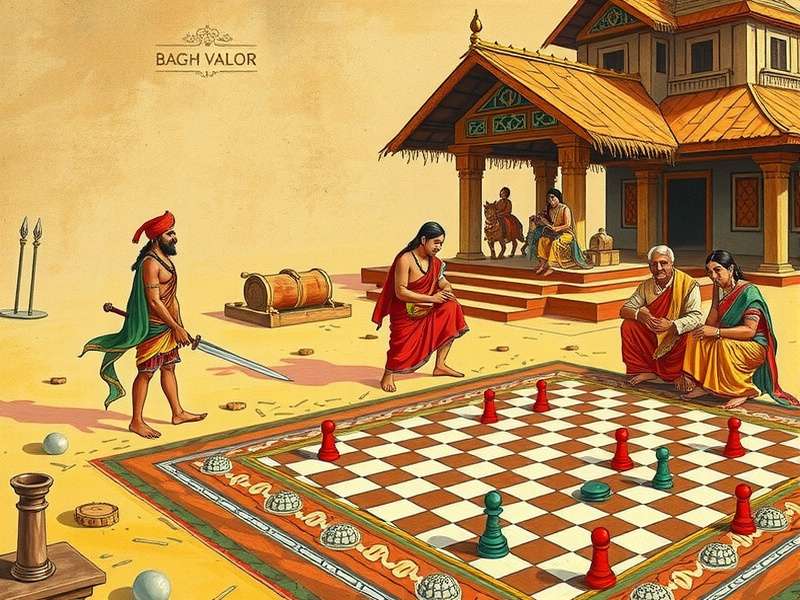 Bagh Valor game board with pieces in mid-game position