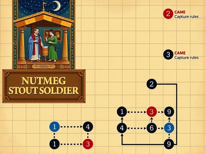 Diagram showing Nutmeg Stout Soldier movement and capture rules
