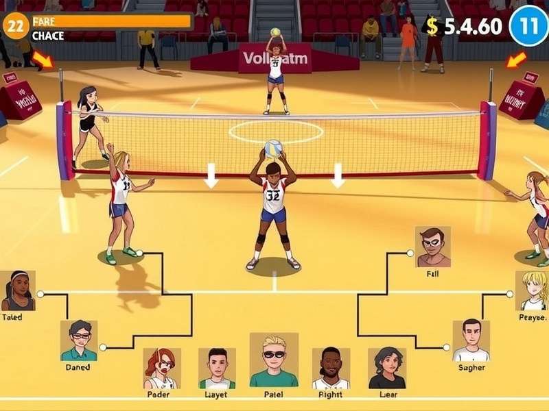 Volley Top Notch tournament bracket showing competitive matchups