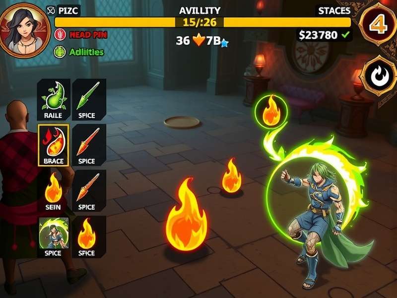Blaze Cumin Champion ability selection screen showing spice-based powers