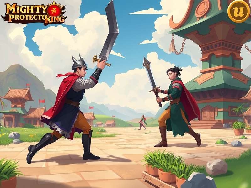 Mighty Protector King Battle Scene