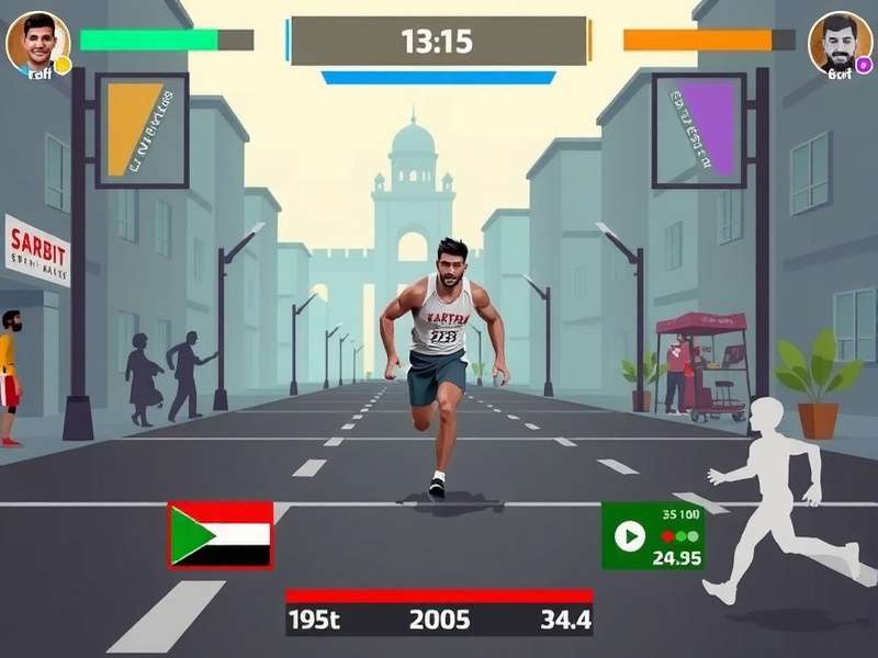 Sarbjit Sprint Master character selection screen showing diverse roster