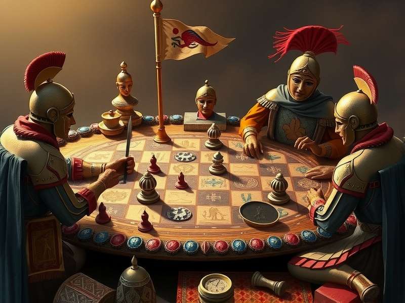 Mataram Ping Crusader traditional game board setup