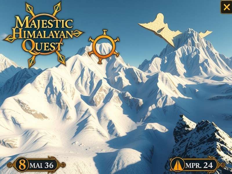 Majestic Himalayan Quest location map showing game regions