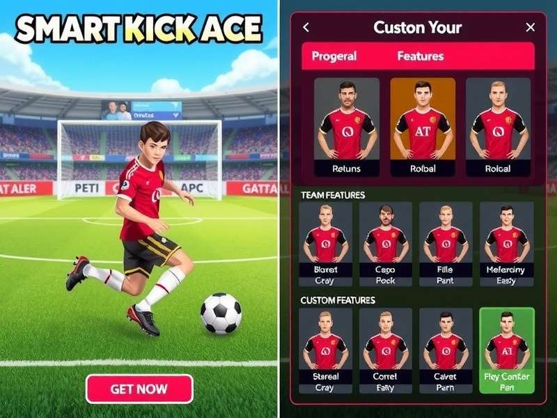 Smart Kick Ace customization options showing team design features
