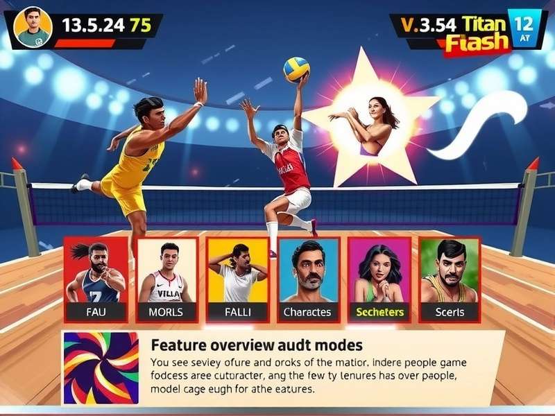 Volley Titan Flash Extreme feature overview showing multiple game modes