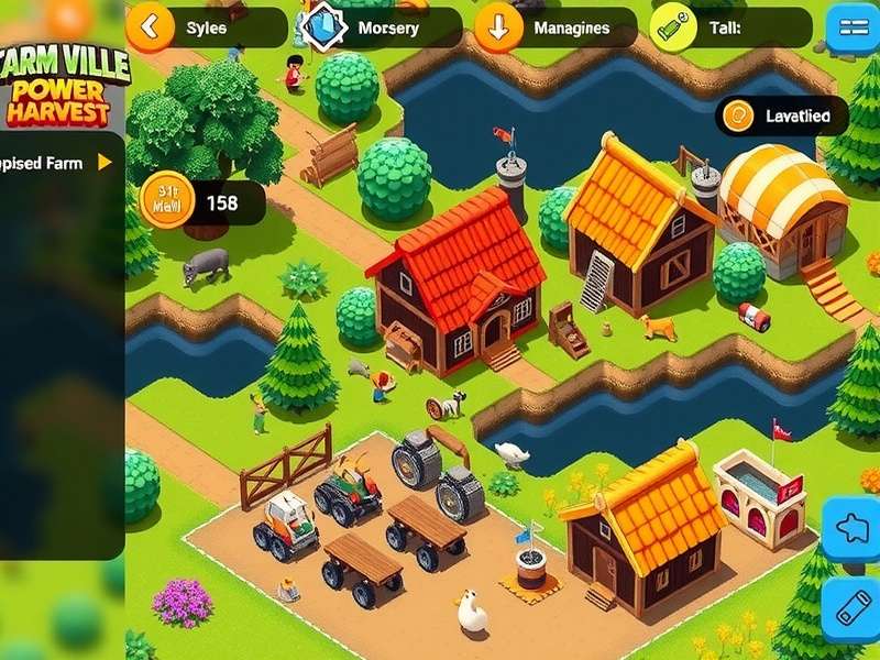 Advanced farm layout in Farm Ville Power Harvest