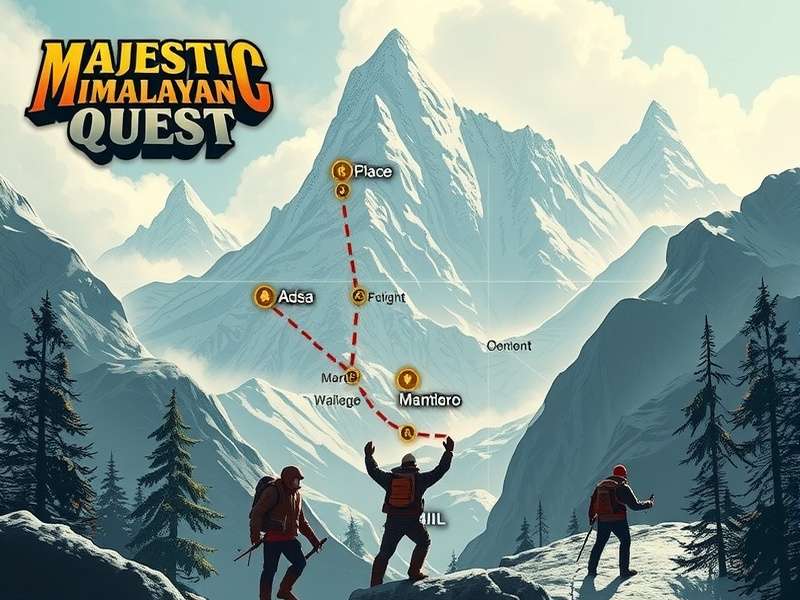 Majestic Himalayan Quest gameplay screenshot showing mountain exploration