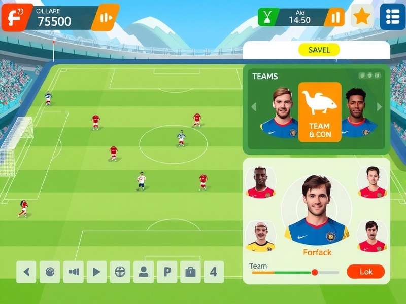 Smart Kick Ace player progression and team management screen