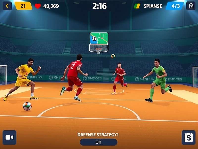 Handball Greats India gameplay screenshot showing intense match action