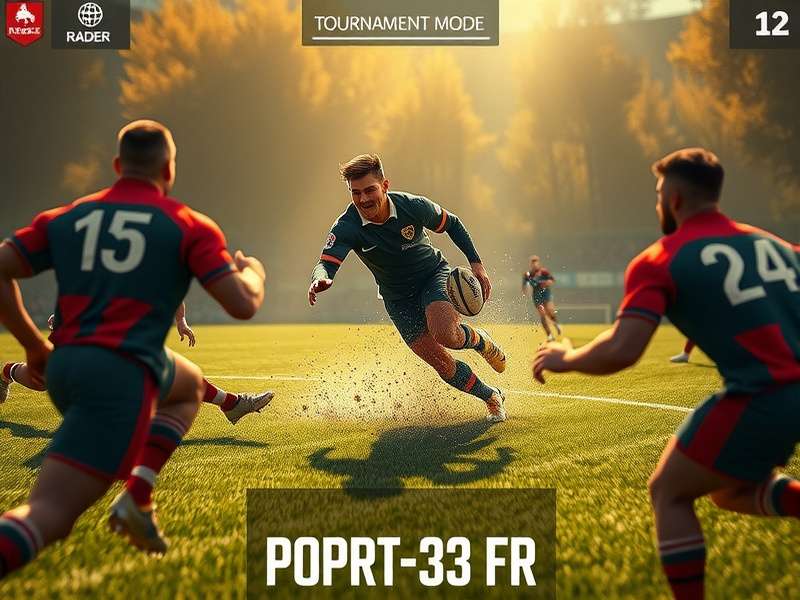 Rugby Raiders Pioneer tournament mode interface